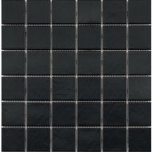 Grès cérame Arte Deco Grip noir mosaïque 5x5x6,5 31,4x31,4cm