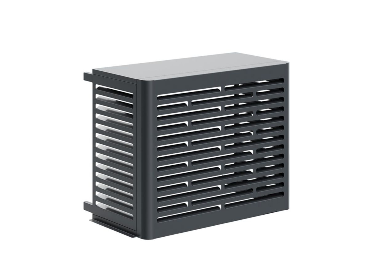 Cache UE Eclipse pour unité extérieure de pompe à chaleur Split au R410 taille 8 kW couleur gris anthracite Réf 074953