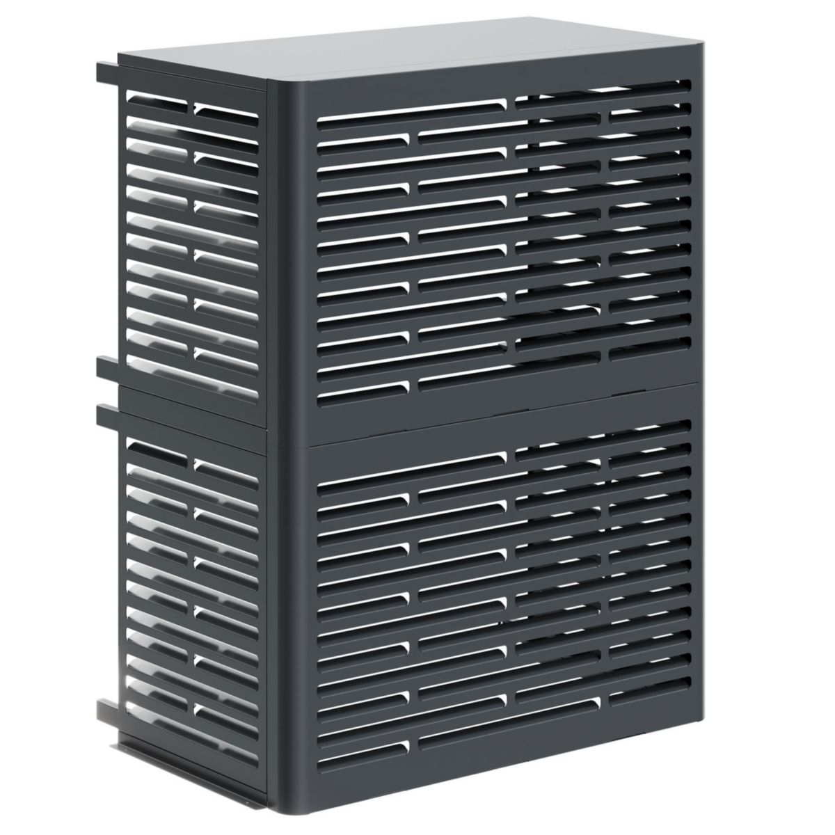 Cache UE Eclipse pour unité extérieure de pompe à chaleur Split au R410 taille 11 kW et plus, couleur gris anthracite Réf 074955