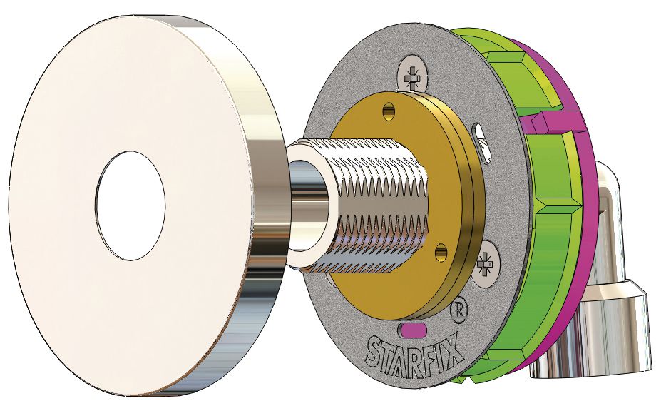 STARFIX mono raccords multicouche à visser M20x27-F15X21 avec rosace réf 1502