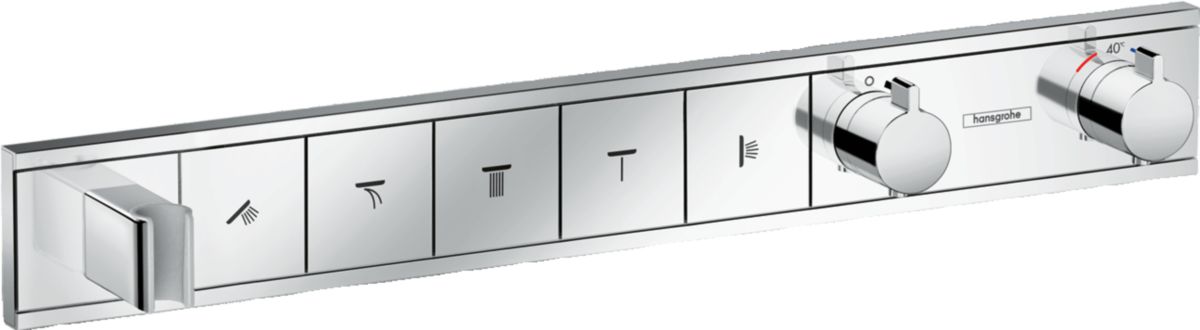 Module thermostatique HG RainSelect encastré avec 5 fonctions réf. 15358000