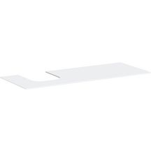 hansgrohe Xevolos E Plan stratifié 1370/550 percé à gauche pour lavabo Xevolos E 500/480, Blanc mat