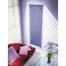 Radiateur eau chaude Acova Kéva  vertical simple, puissance 1938W (dT50), hauteur 2000 mm, largeur 827 mm, 25 éléments, raccordement excentré par le bas, Aller/Retour réversible, appareil réversible Haut/Bas, Blanc RAL 9016 Réf. HK-200-081