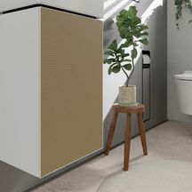 hansgrohe Xevolos E Meuble bas pour lave-mains 340/245 caisson Blanc mat, charnière de porte gauche, Façade: Bronze texturé