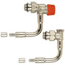 Kit hydrocâblé thermostatique M30 long KV réglable équerre inverse PER à sertir 12-1/2JT réf. R857122H