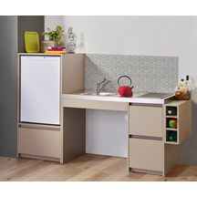 Meuble bas URBAN PMR 120 cm 2 tiroirs, Argile