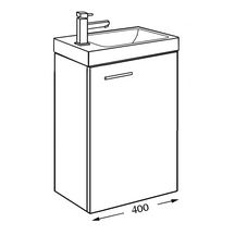 Meuble lave-mains Alterna Concerto 1 porte chêne nebraska 40 cm