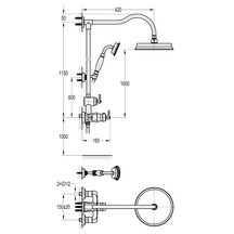 Colonne de douche thermostatique LADY'S réf. 909CR675