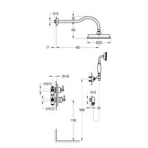 Ensemble de douche à encastrer thermostatique LADY'S réf. 909CR690TH