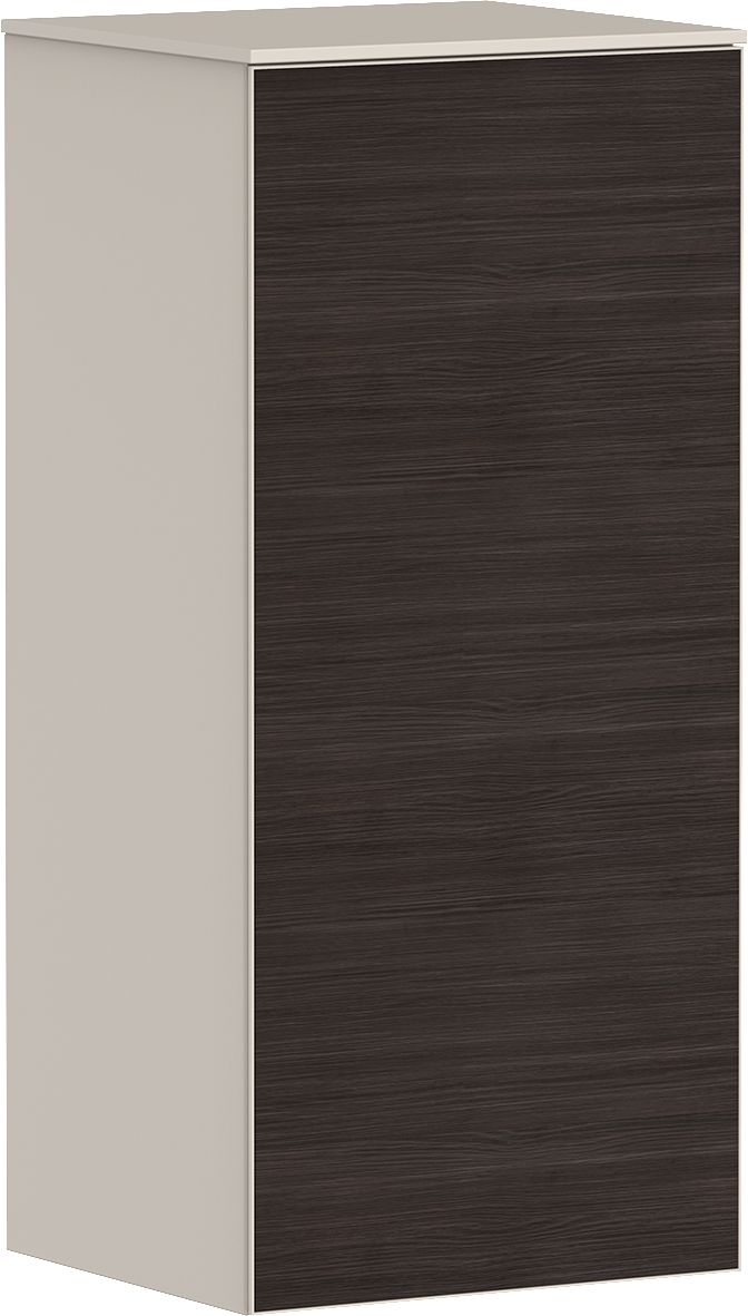 hansgrohe Xevolos E Demi-colonne 400/360 Beige mat, charnière de porte droite, Façade: Chêne foncé