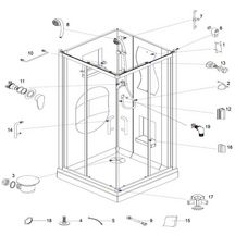 Roulette pour cabine Alterna Concerto et SEDUCTA accès d'angle (lot de 8)