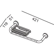 Barre d'appui + porte-savon grille Alterna RONDO