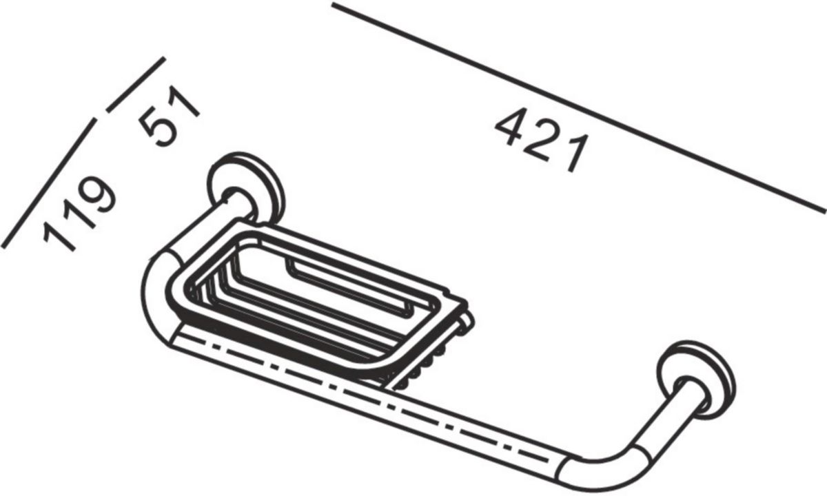 Barre d'appui + porte-savon grille Alterna RONDO