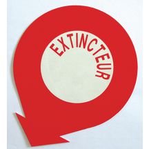 Etiquette non autocollante Extincteur diamètre 200mm Réf 215275