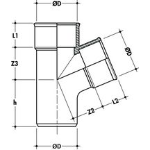 Culotte femelle femelle 67°30 simple diamètre 63mm BL166