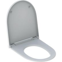 Abattant WC Geberit ONE: Fermeture ralentie=Oui, Charnières déclipsables =Oui, Fixation=Par le haut, blanc alpin / mat