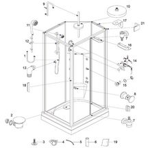 Barre de douche + curseur pour cabine Alterna SEDUCTA