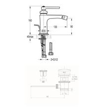 Mitigeur bidet LADY'S Réf. 909CR308