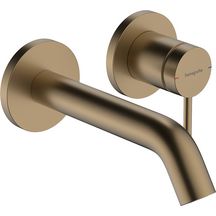 hansgrohe Tecturis S Mitigeur de lavabo encastré mural, bec 16.5 cm, bonde à écoulement libre, Bronze brossé