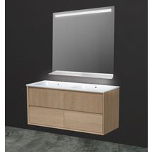 Miroir Alterna Dubai éclairage LED 90xh80 cm avec tablette en verre