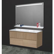 Miroir Alterna Dubai éclairage LED 120xh80 cm avec tablette en verre