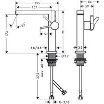 Mitigeur lavabo 150 Tecturis E Fine CoolStart sans tirette ni vidage Chromé Réf. 73041000