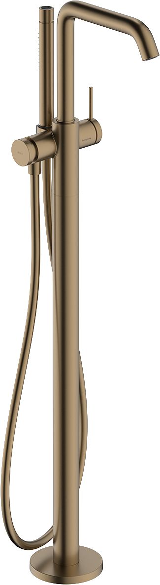 hansgrohe Tecturis S Mitigeur de baignoire encastré, sur pied, avec douchette, Bronze brossé