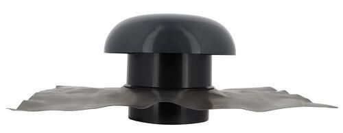 Chapeau de ventilation à collerette d'étanchéité 50x40 ardoise diamètre 160mm CD16