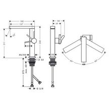 Mitigeur lavabo 210 Tecturis E Fine CoolStart avec bec pivotant et bonde Push-Open Blanc mat Réf. 73060700