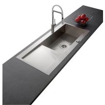 Evier Roma de 100x52 cm et 1 grand bac inox lisse reversible réf. EV56011E IL