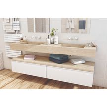 Meuble sous plan Alterna Zao 90 cm blanc