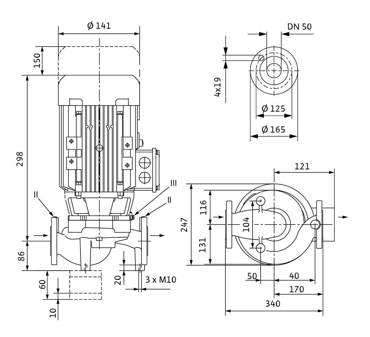 Circulateur Collectif EC veroline-ipl50/120-0,25/4x Réf. 2112395