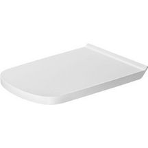 Abattant de wc Durastyle Vital blanc charnière inox traversant, cales de stabilité sans amortisseur de fermeture réf. 62310000