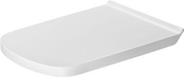 Abattant de wc Durastyle Vital blanc charnière inox traversant, cales de stabilité sans amortisseur de fermeture réf. 62310000