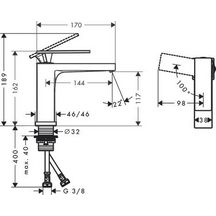 Mitigeur lavabo 110 Tecturis E  CoolStart sans tirette ni vidage Blanc mat Réf. 73012700