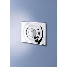 Plaque de commande WC SURF, double touche ou interrompable, pour mécanisme pneumatique, montage horizontal ou vertical, 156 x 197 mm, en ABS, chromé Réf. 38861000