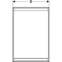 Armoire de toilette Geberit ONE, avec ComfortLight, 1 porte, montage encastré, 60x90cm, charnières à gauche, Blanc / Aluminium thermopoudré