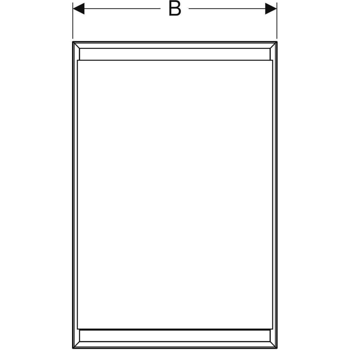 Armoire de toilette Geberit ONE, avec ComfortLight, 1 porte, montage encastré, 60x90cm, charnières à gauche, Blanc / Aluminium thermopoudré