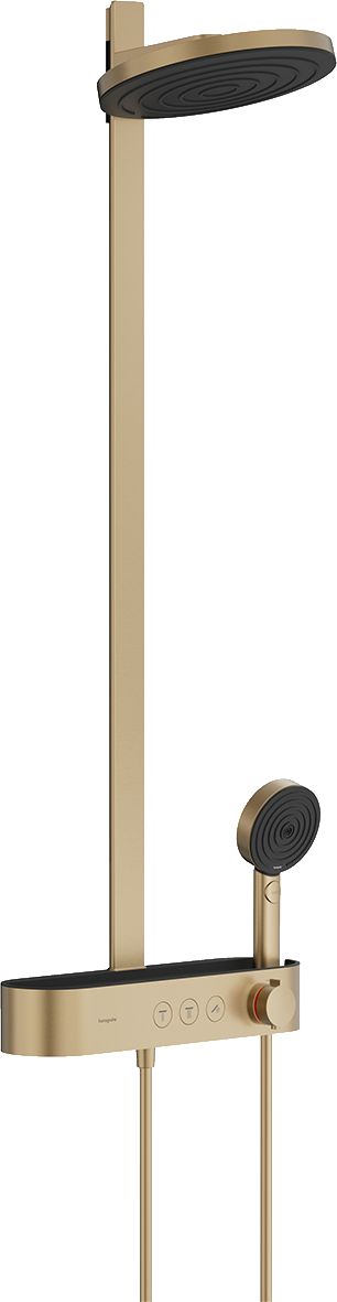 hansgrohe Pulsify S Colonne de douche 260 2jet avec mitigeur thermostatique ShowerTablet Select 400, Bronze brossé