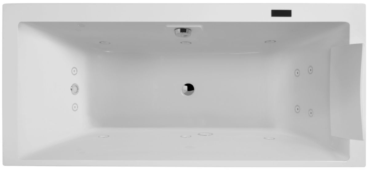 Baignoire Plus Evok 200 X 100 cm hydrojets à droite blanc Réf. E5BB236R-00