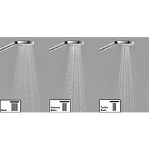 Ensemble de douche Croma Select S 110 Vario 3 jets avec mitigeur thermostatique et barre 65 cm Blanc/Chrome 27013400