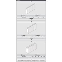 Radiateur Eau chaude Lamella blanc 657 06 D15 BP S S, Puissance: 226W Réf. 657 6