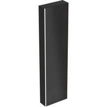 Colonne haute Acanto - 1 porte - 45 x 173 x 17,4 cm - corps : laqué mat / noir - porte : verre brillant / noir Réf. 500.637.16.1