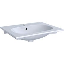 Lavabo pour meuble Acanto - 60 x 48 cm - trou de robinetterie au centre - trop-plein visible - blanc Réf. 500.640.01.2