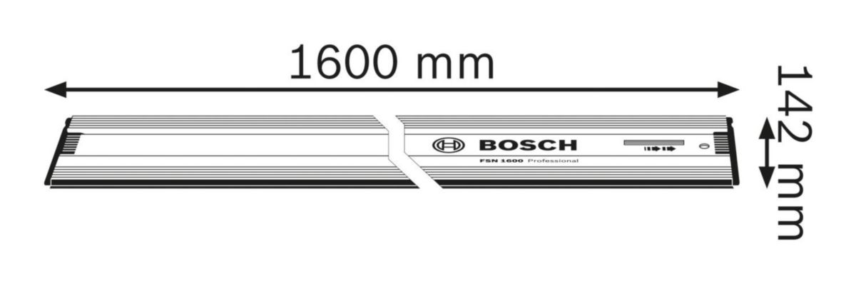 Rail de guidage FSN 1600-1600 mm Réf.1600Z0000F