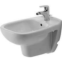 Bidet suspendu 54cm d-code blanc avec trop plein et durafix réf. 2257150000