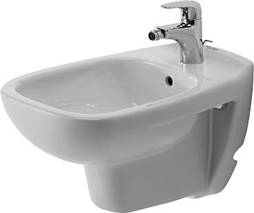 Bidet suspendu 54cm d-code blanc avec trop plein et durafix réf. 2257150000