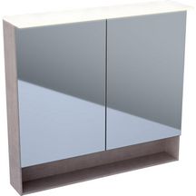 Armoire de toilette Acanto avec éclairage - 2 portes - 90 x 83 x 21,5 cm - corps : mélamine structurée bois / chêne mystique - portes : miroir extérieur Réf. 500.646.00.2