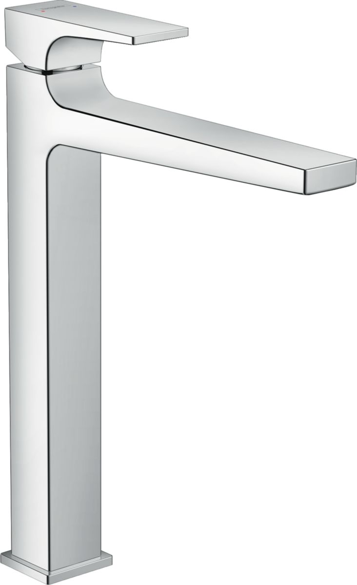 hansgrohe Metropol Factice Mitigeur de lavabo 260 poignée manette, bonde Push-Open, Chrome