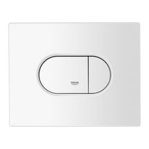 Plaque de commande WC ARENA Cosmopolitan, double touche ou interrompable, pour mécanisme pneumatique, montage horizontal, 156 x 197 mm, en ABS, blanc alpin Réf. 38858SH0